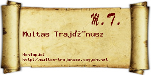 Multas Trajánusz névjegykártya